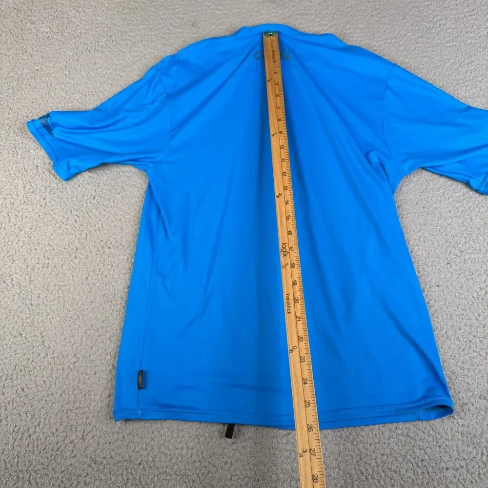 O'NEILL Rash Guard Mens Small Blue Skins 6oz UV 50+ Protection Surf Swim Shirt